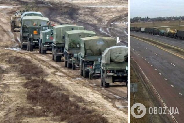 В Беларуси заметили колонну российской военной техники, которая направилась в сторону Москвы. Видео