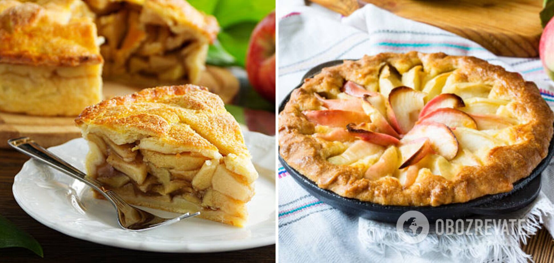 Рецепт яблучного пирога на сковороді