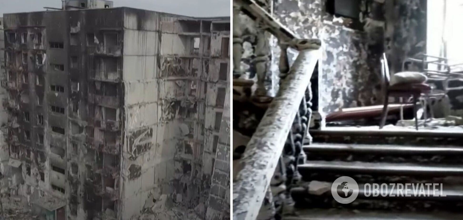 Розбомблений Росією Маріуполь зафільмували з дрона: на відео показали драматичний театр