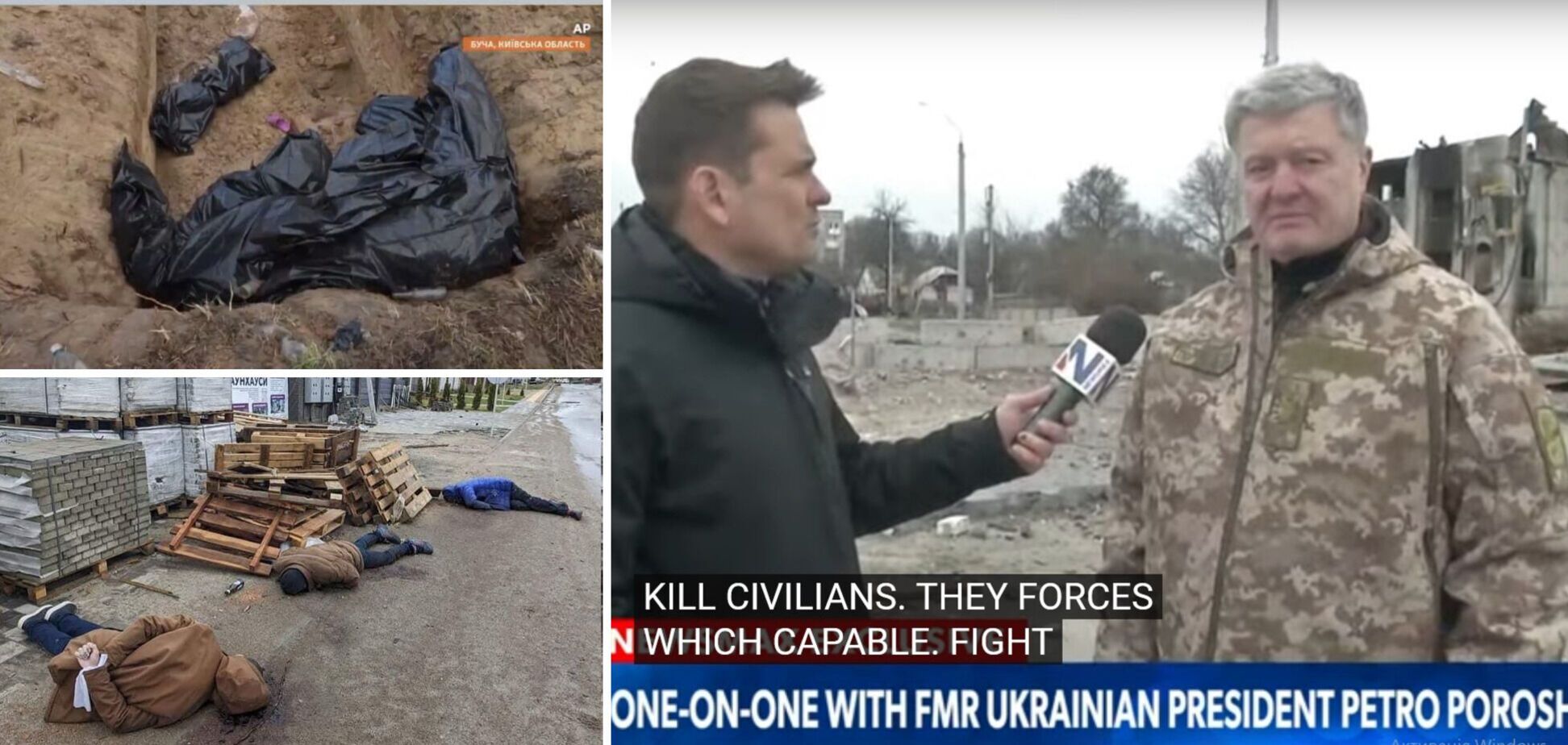 Це геноцид українців, – Порошенко розвіяв фейки російської пропаганди про різню в Бучі