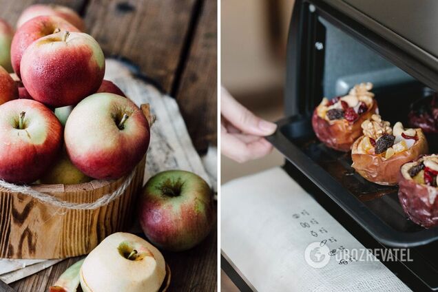 Вкусные запеченные яблоки с орехами и медом