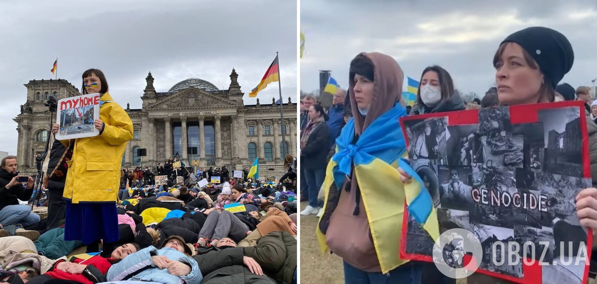 В Берлине и Тбилиси прошли масштабные акции в поддержку Украины. Фото и видео