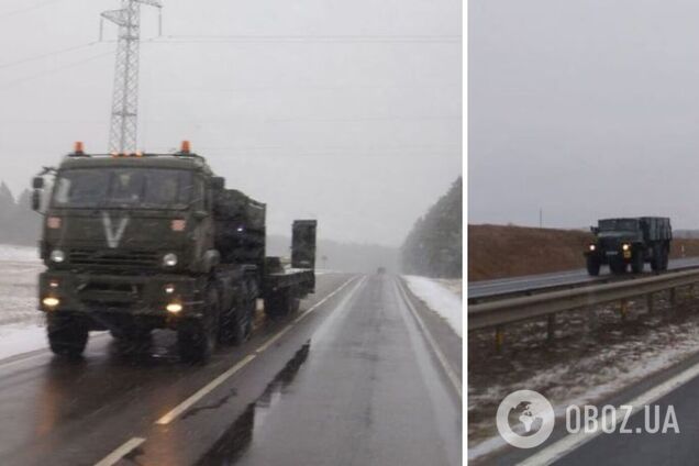 Военная техника РФ на дорогах Беларуси