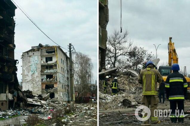 Спасатели со всей Украины едут разбирать завалы в Бородянке: глава Киевской ОВА показал новые фото из разрушенного города