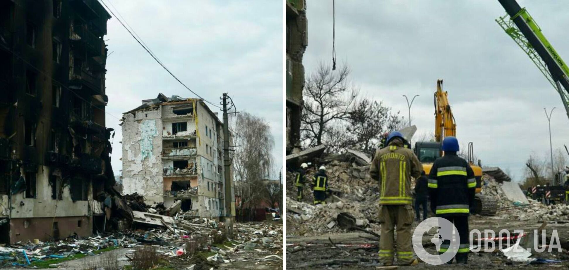 Спасатели со всей Украины едут разбирать завалы в Бородянке: глава Киевской ОВА показал новые фото из разрушенного города