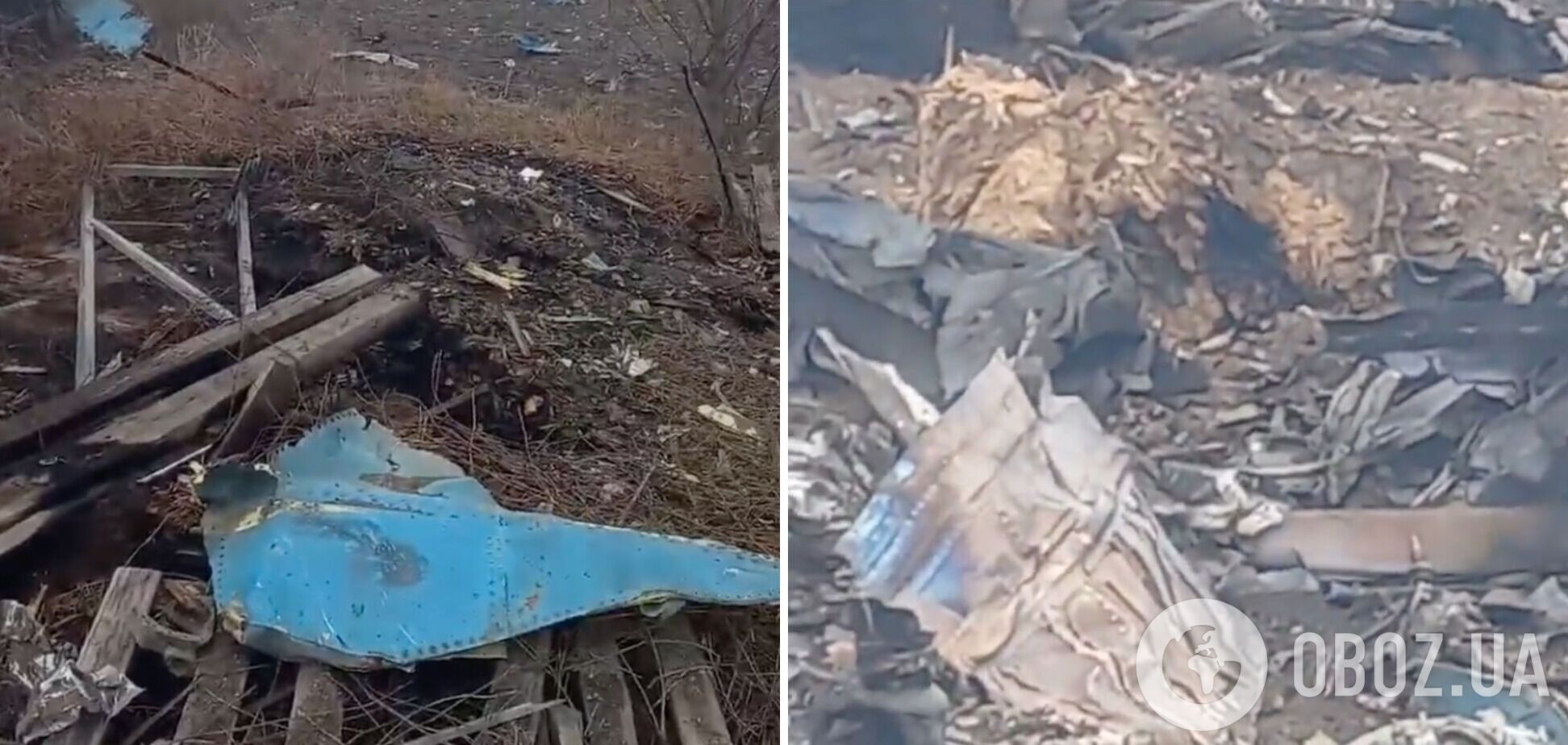 'Парашут пілота в чохлі – навіть не розкрився': з'явилося відео з місця падіння збитого над Бородянкою російського Су-34