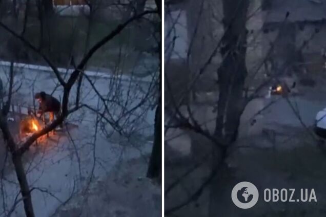 Люди змушені готувати їжу на вулиці