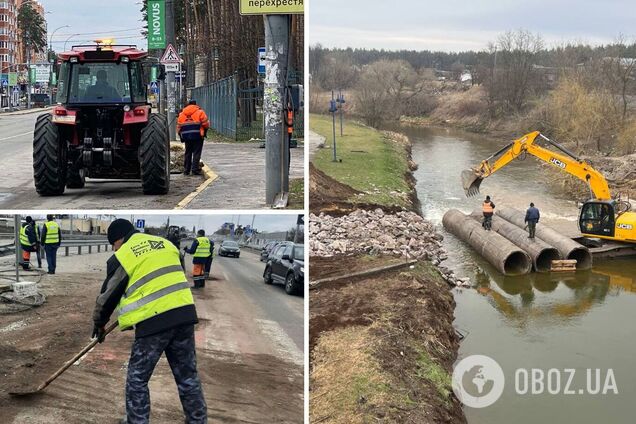 На Киевщине начали расчищать и восстанавливать дороги