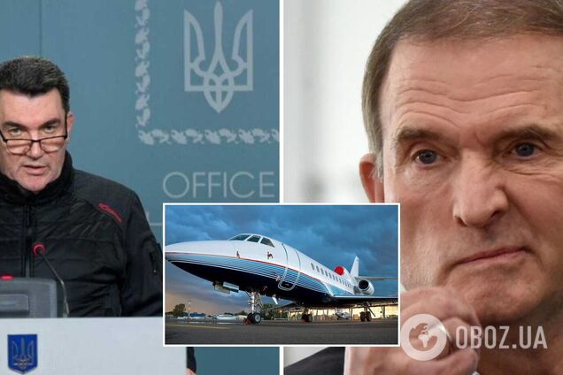 Имущество Медведчука уже работает на Украину: Данилов показал частный самолет кума Путина в 'Жулянах'. Фото
