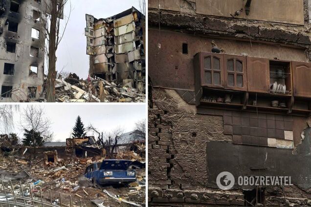 'Ми маємо вистояти!' З'явилося знакове фото із розбомбленої окупантами Бородянки