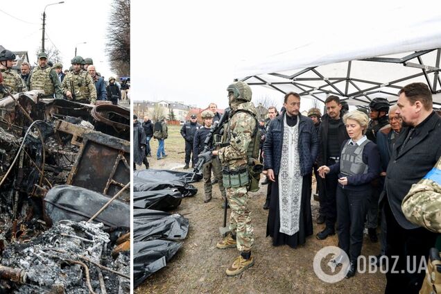 Глава Еврокомиссии своими глазами увидела зверства войск РФ в Буче: обнародованы фото