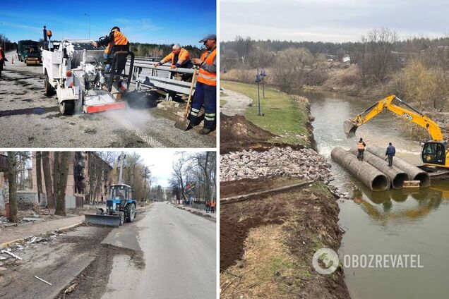 В Украине начали восстанавливать разрушенные оккупантами дороги