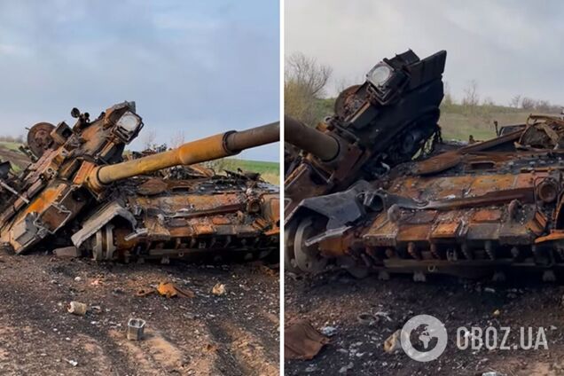 Превратили в металлолом: в ВСУ показали уничтоженный российский танк. Видео
