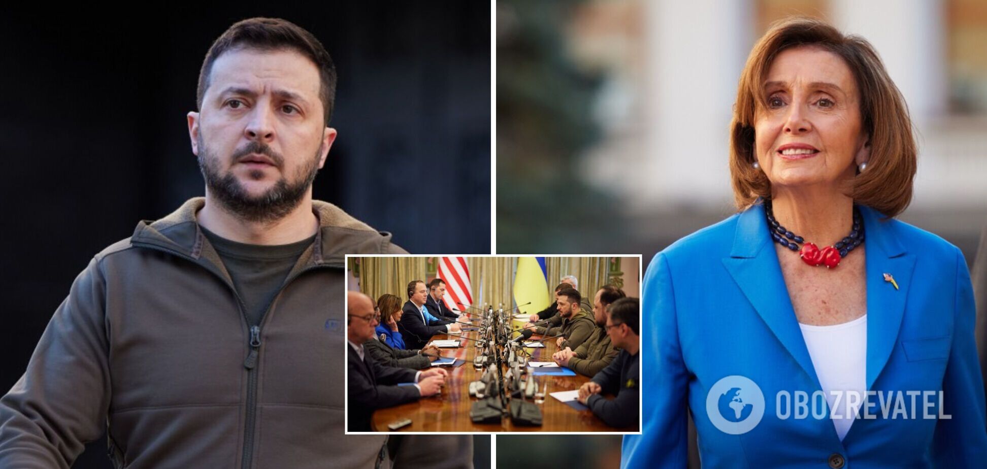 Зеленский встретился со спикером Конгресса США Нэнси Пелоси и поблагодарил за мощную поддержку. Видео