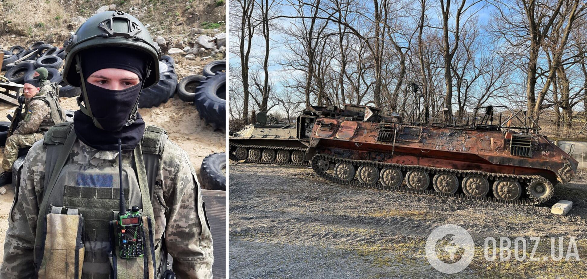 20-річний захисник України з позивним 'Змій' у першому бою підбив два танки та одну БМП ворога. Фото