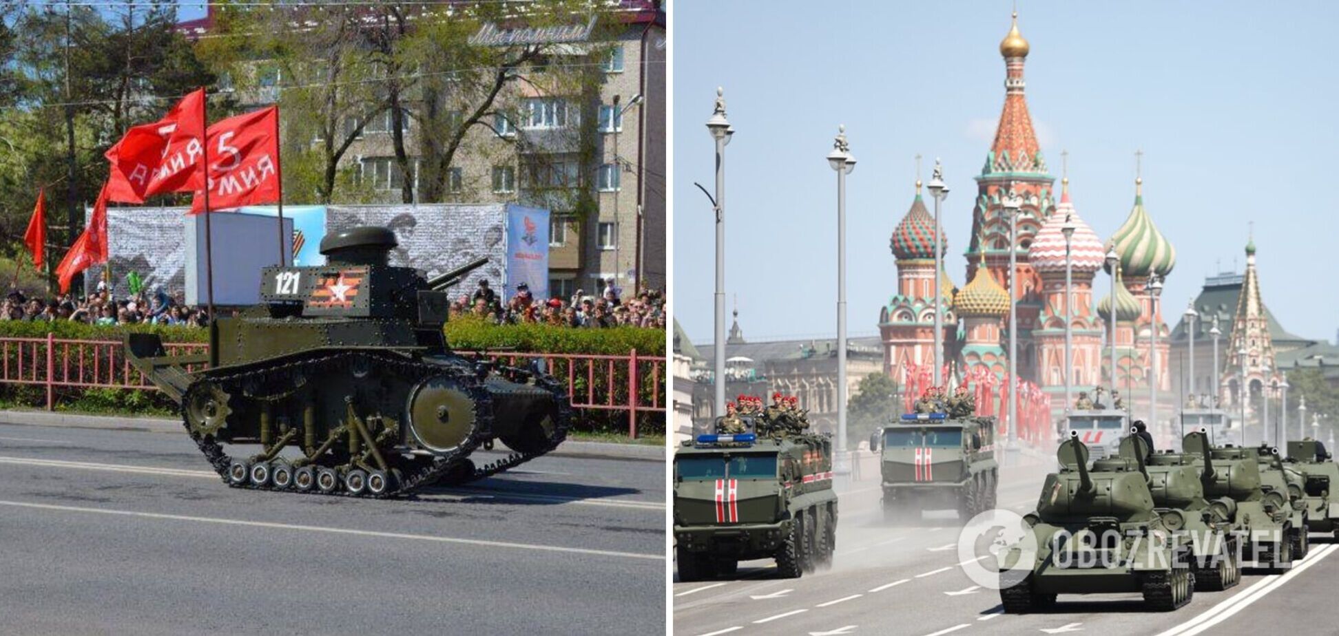 Танку 'Чмоня' на параде присвоили номер утопленного крейсера 'Москва'. Фото 'чуда техники'