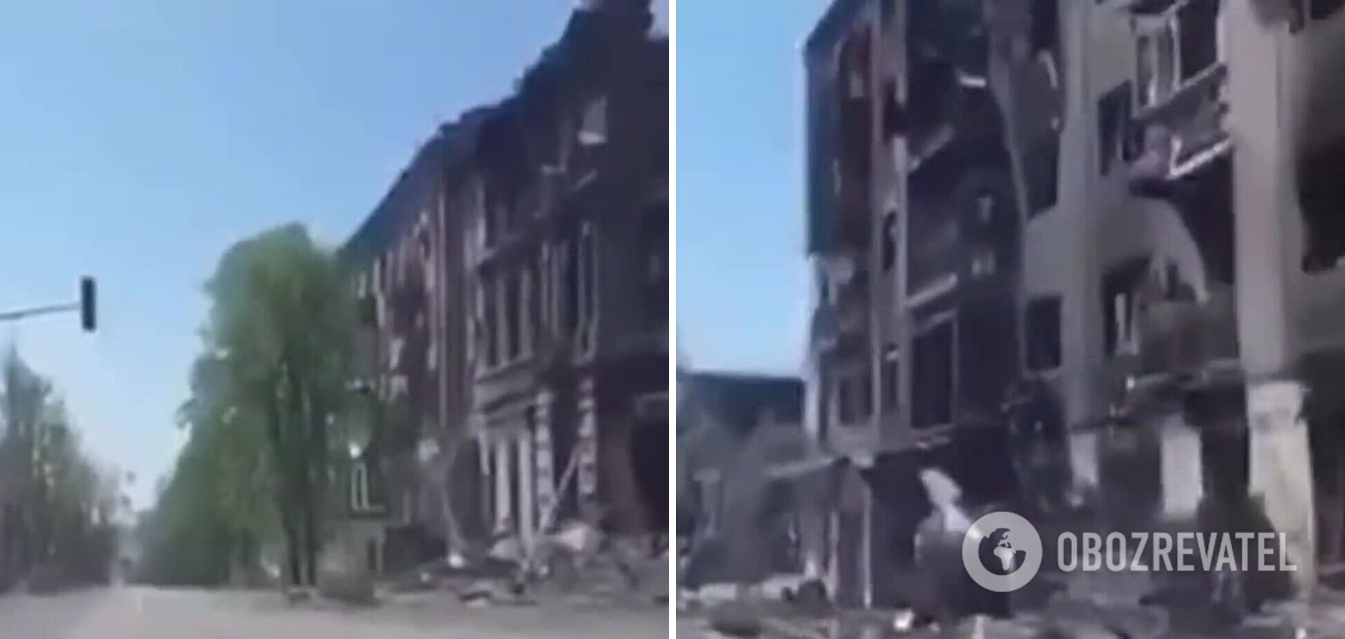 Оккупанты превратили исторический центр Мариуполя в руины: здания разбомбила авиация. Видео