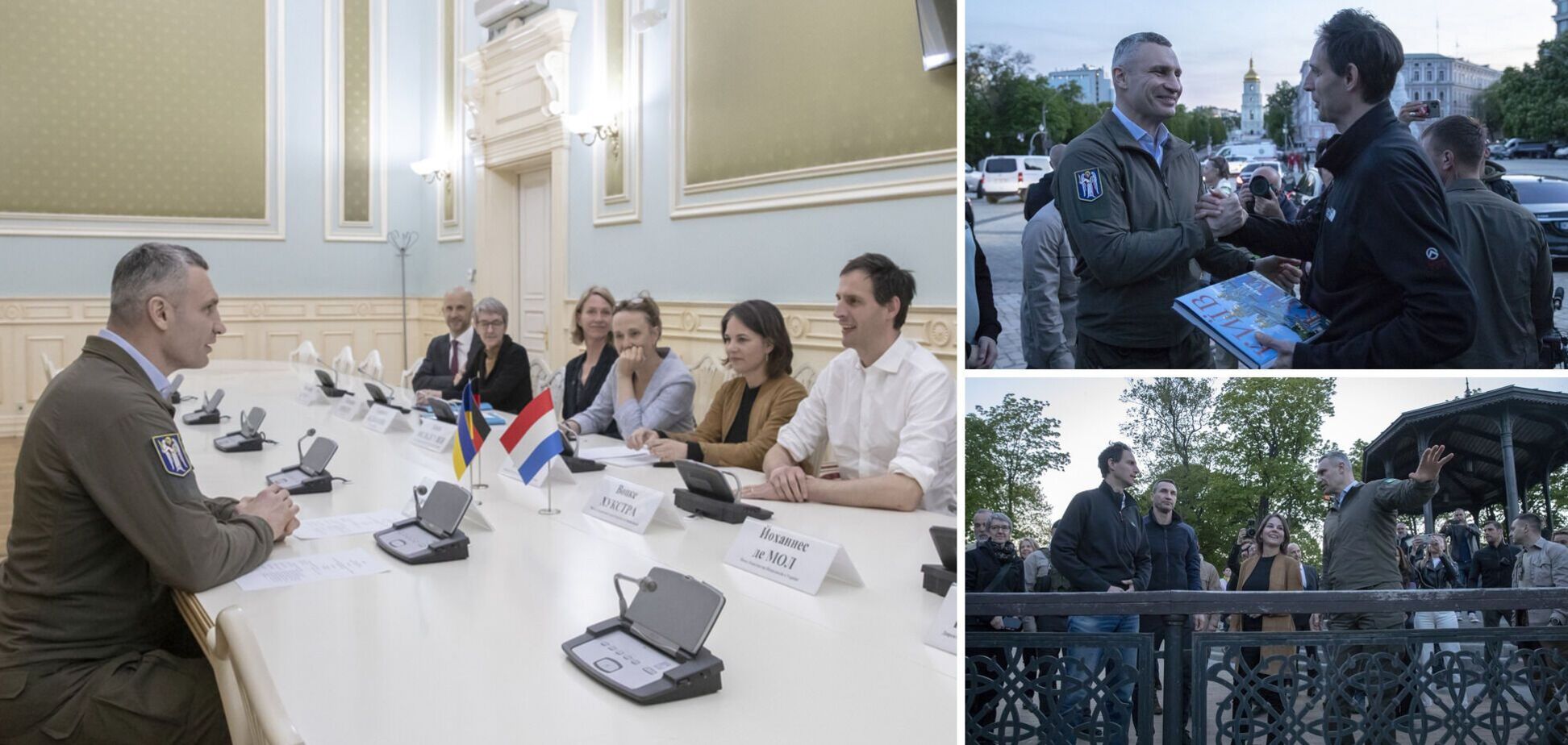 Кличко встретился с министрами иностранных дел Германии и Нидерландов и устроил европейским друзьям экскурсию