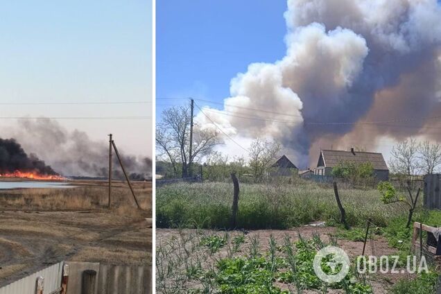 На окупованій Херсонщині горить унікальна Кінбурнська коса: вогонь валить в обидва боки