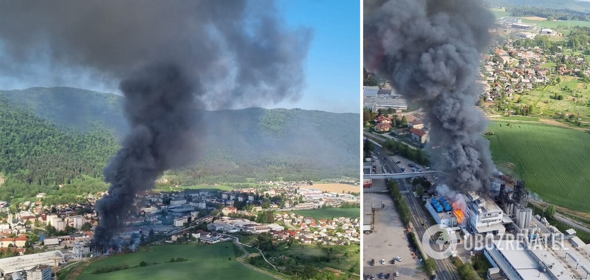 В Словении прогремел взрыв на химпредприятии, вспыхнул пожар: много пострадавших. Фото и видео