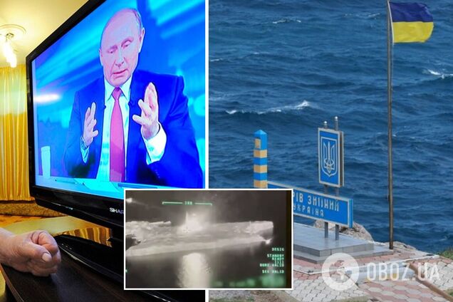 Российские пропагандисты выдали кадры ударов ВСУ по Змеиному за собственную атаку. Видео