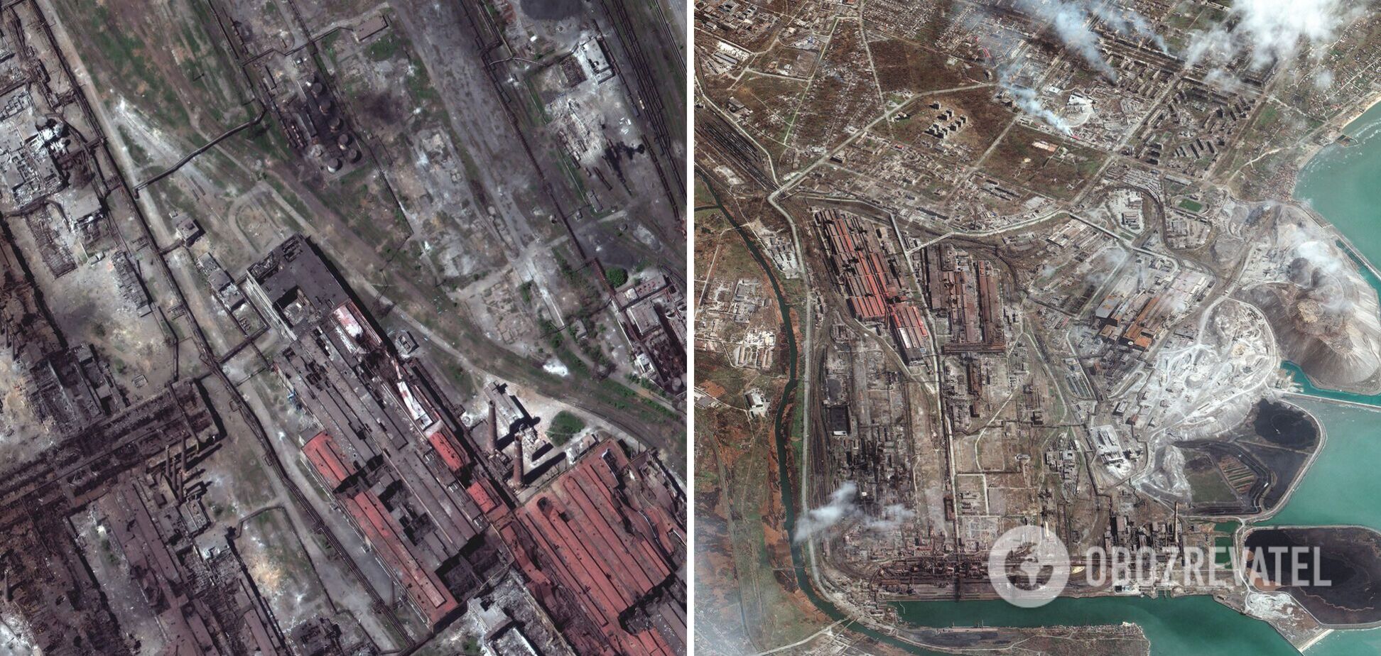 Два місяці під бомбардуваннями: Maxar показали, як виглядає 'Азовсталь' з висоти. Фото