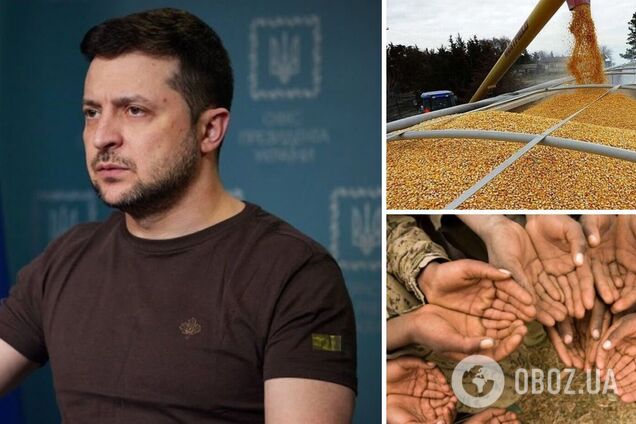 Зеленский заявил, что в украинских портах заблокировано 22 млн тонн продовольствия