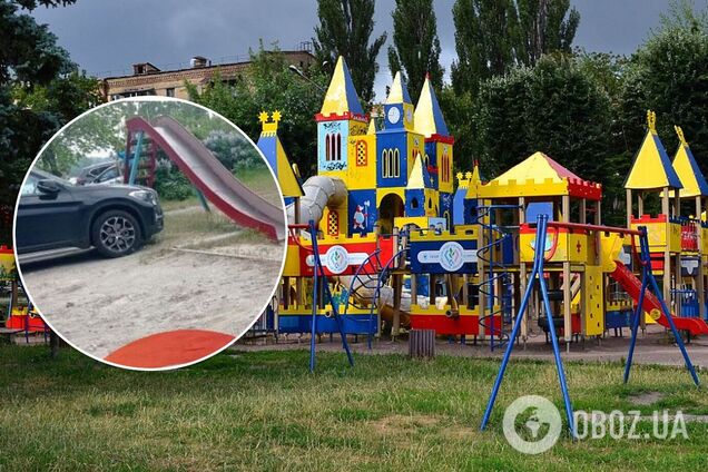 Судячи з слідів коліс, водії часто паркуються таким чином