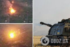 Артилеристи знищили склад боєприпасів військ РФ: відео 'феєрверків'