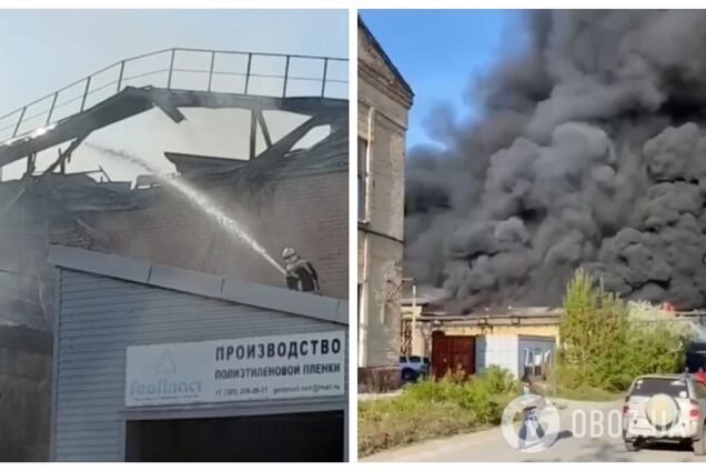 У Росії спалахнула потужна пожежа на хімзаводі, піднялася стіна чорного диму. Відео