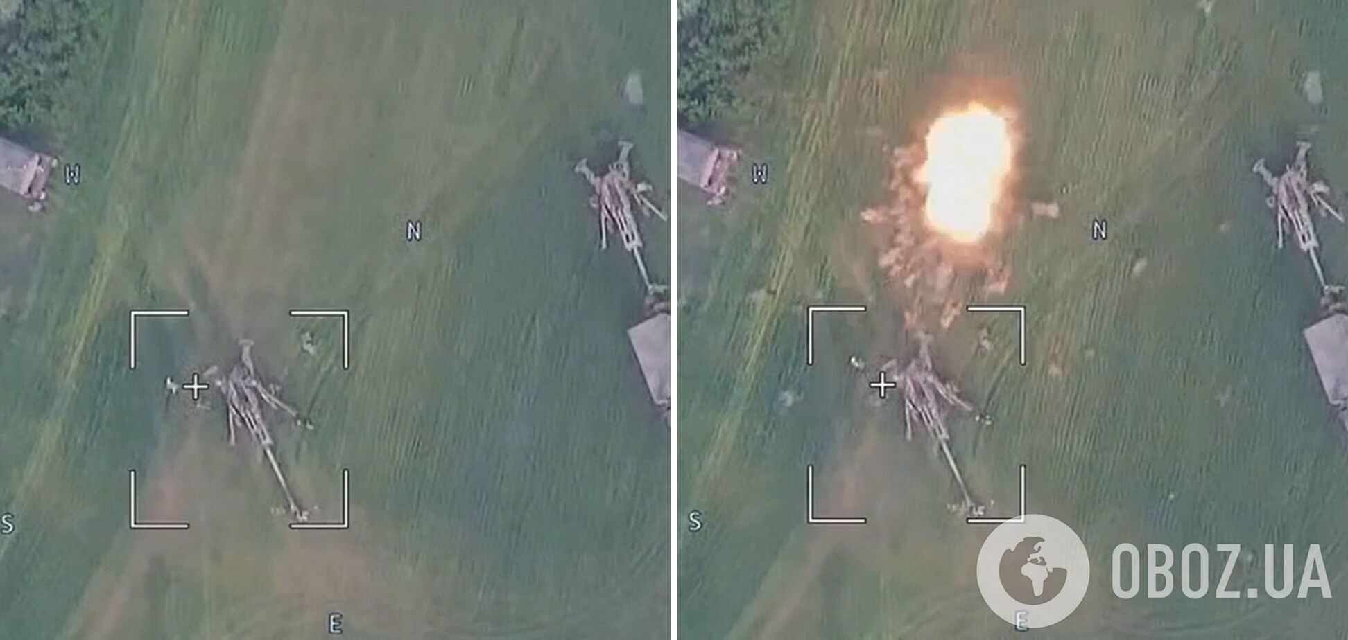 Российский дрон промахнулся по украинским позициям