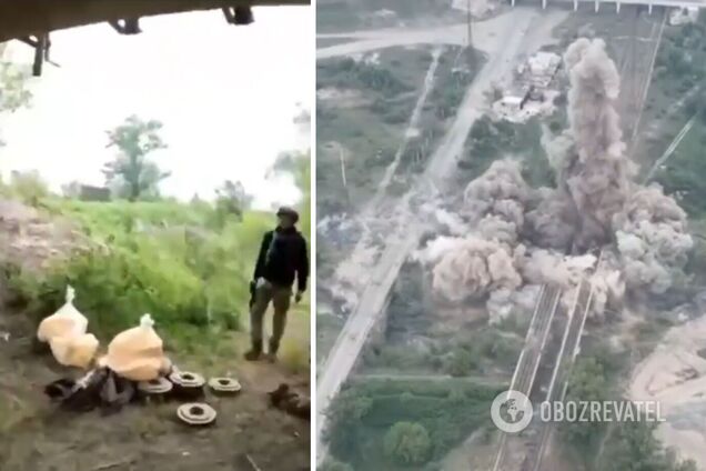 В Нацгвардии показали, как подорвали мосты и помешали наступлению врага на Луганщине. Видео