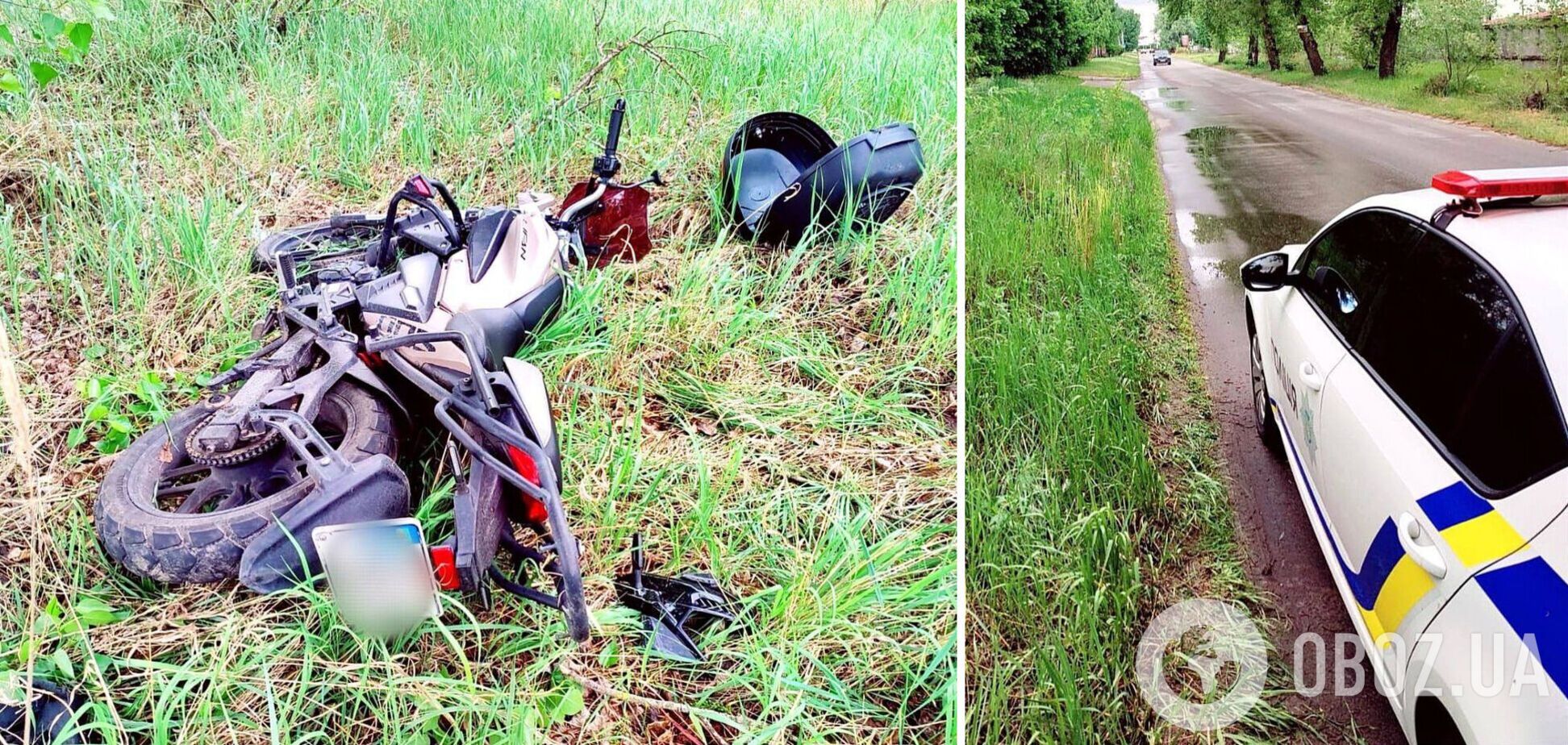 Мотоцикліст помер на місці аварії