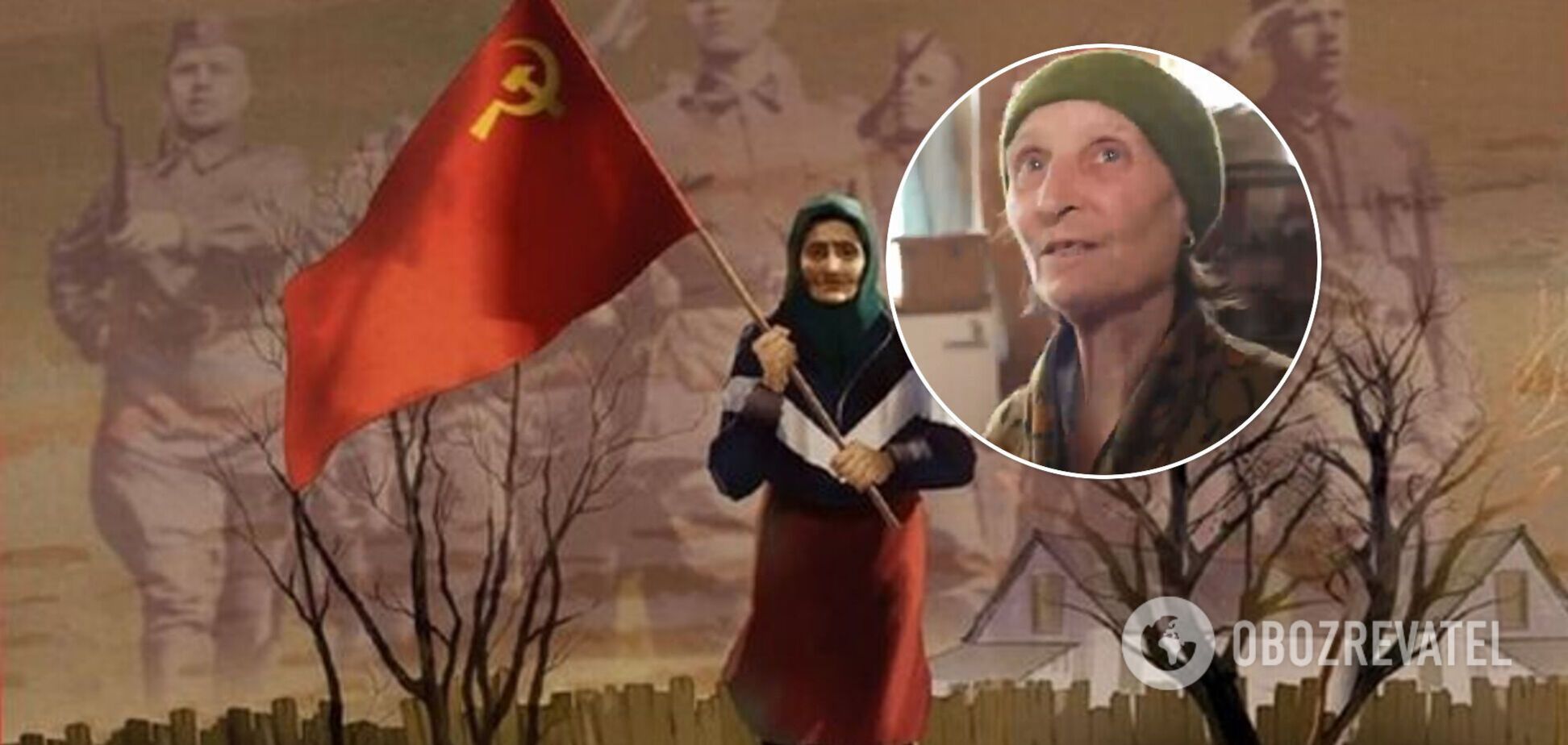 Молится за защитников Украины: бабушка с флагом, которая стала памятником в РФ, открестилась от оккупантов