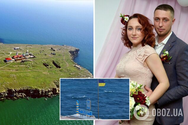 Звільнений із полону боєць із острова Зміїний зіграв весілля з коханою. Фото