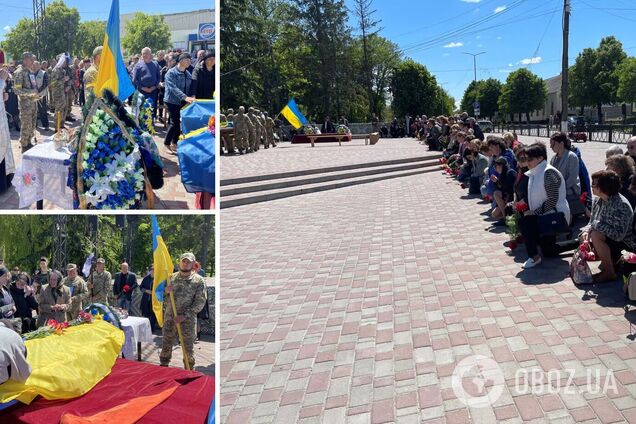 На Полтавщині попрощалися із чотирма українськими захисниками, які загинули в бою з окупантами. Фото