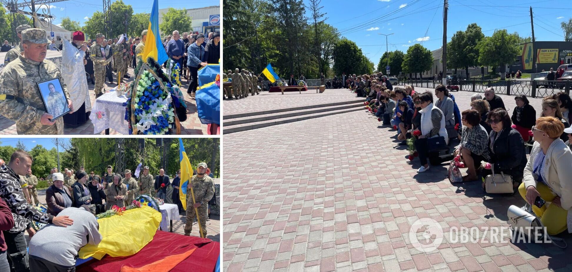 На Полтавщині попрощалися із чотирма українськими захисниками, які загинули в бою з окупантами. Фото
