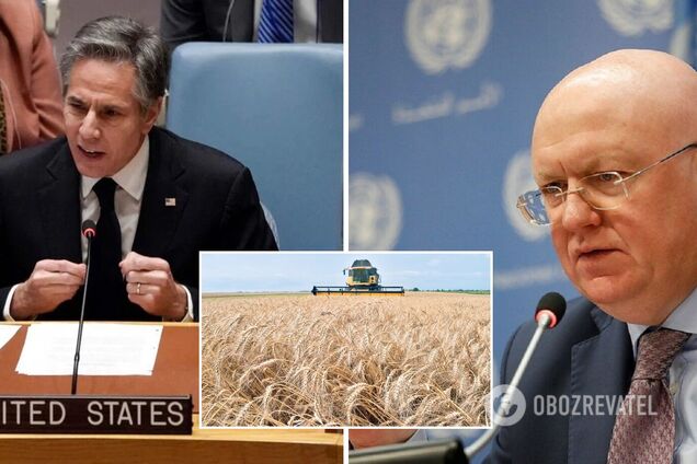 Блинкен и Небензя поспорили на Совбезе ООН из-за зерна