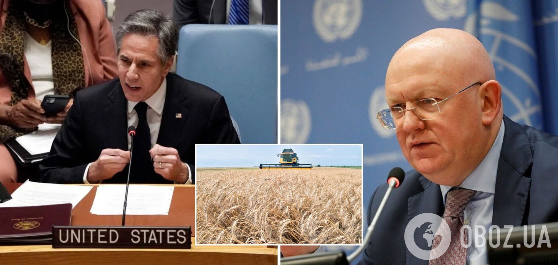 Блинкен и Небензя поспорили на Совбезе ООН из-за зерна