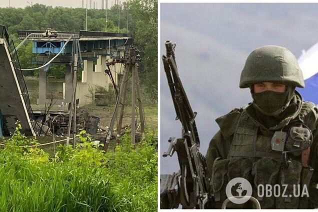 Оккупанты уже во второй раз разрушили мост между Северодонецком и Лисичанском. Фото