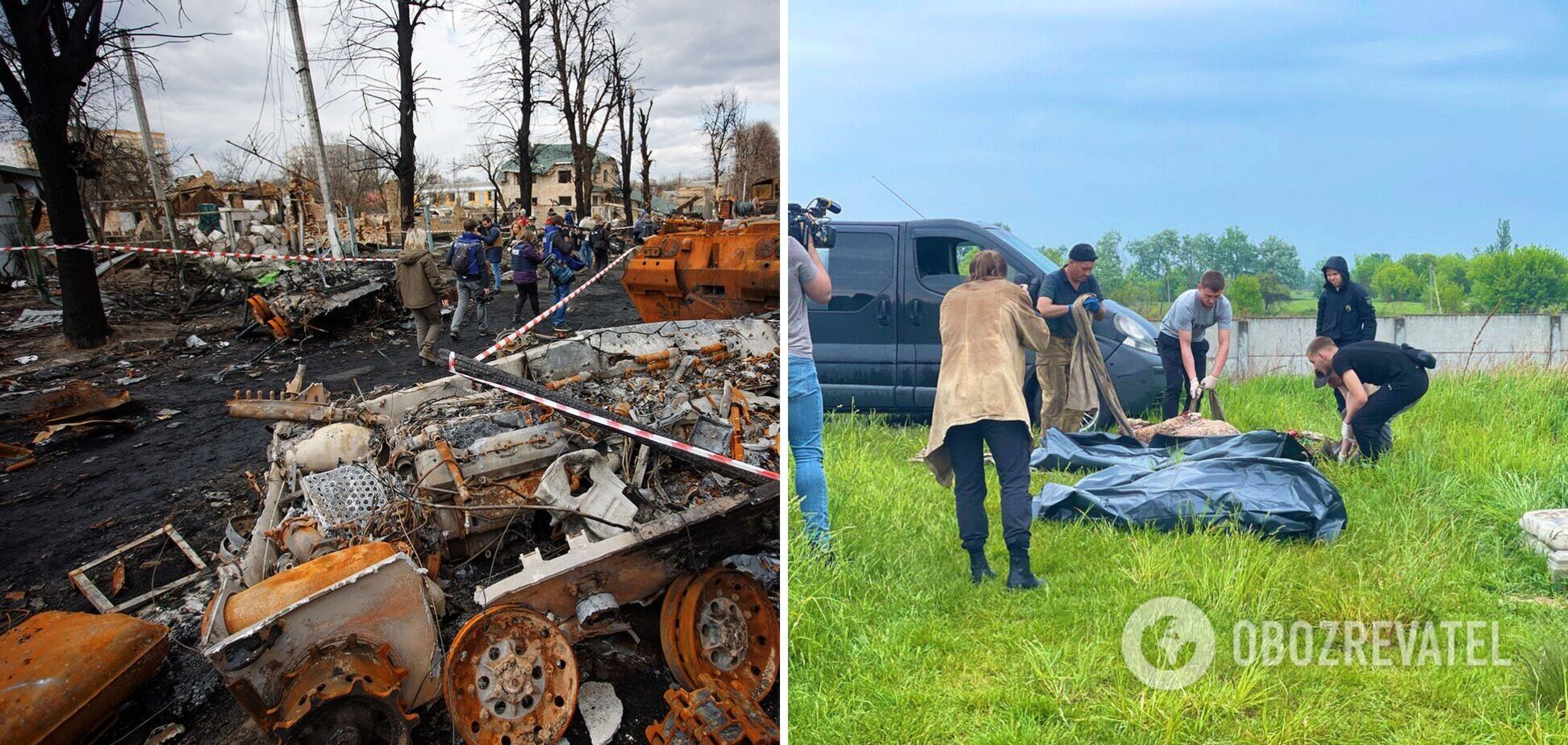 В Бучанском районе нашли тела еще двух убитых оккупантами мирных жителей. Фото