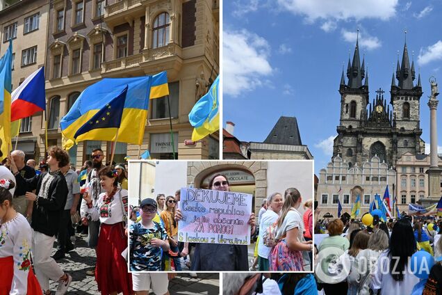 В Праге прошел парад вышиванок