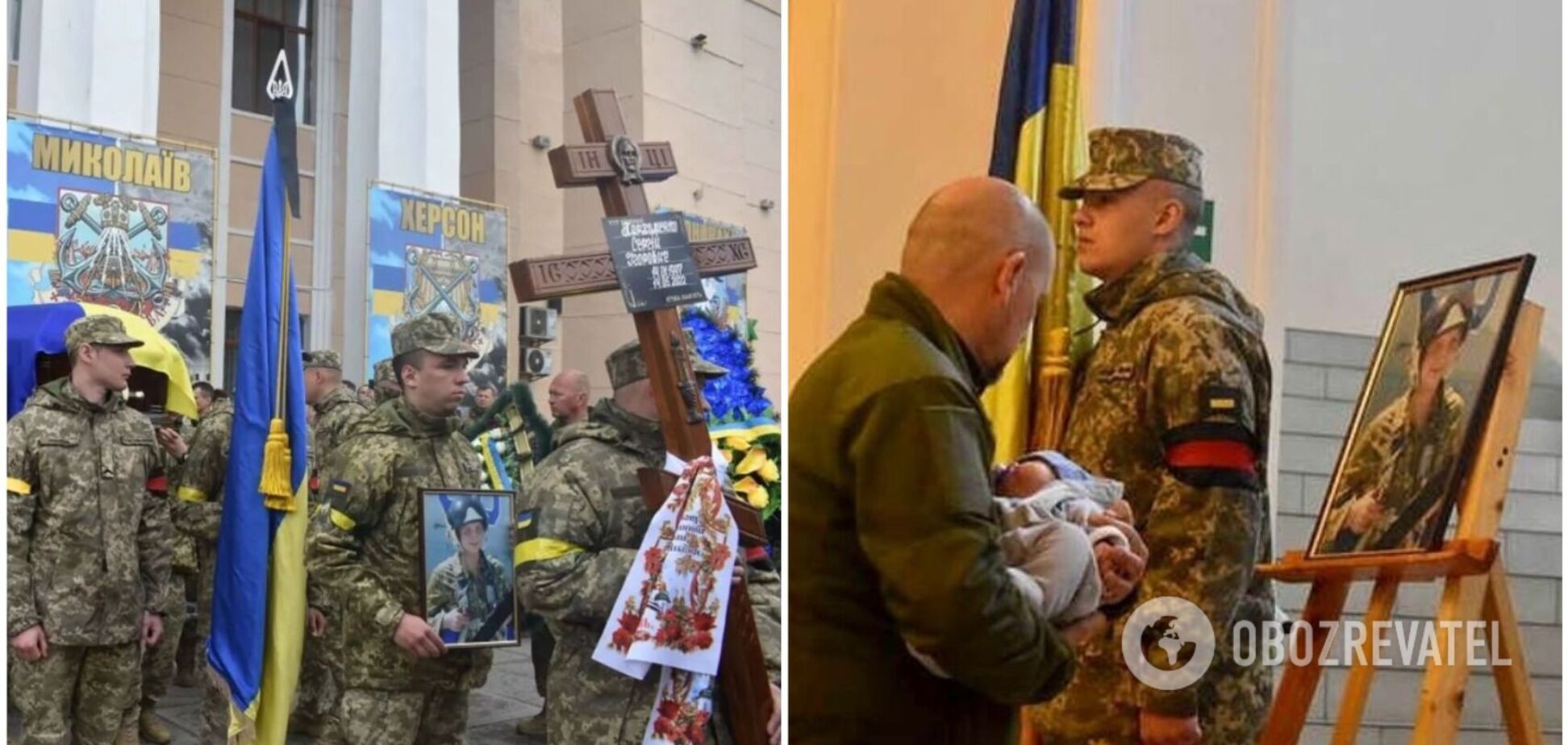Двомісячну дитину привезли на похорон батька-Героя України: мережу зворушило фото