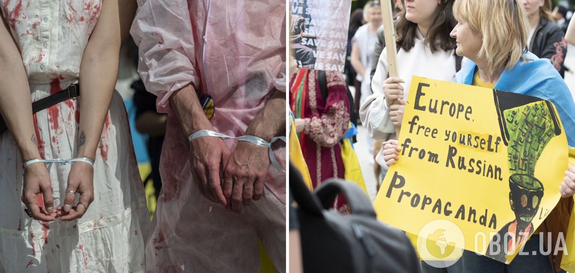 В Берлине прошла акция против войны России в Украине