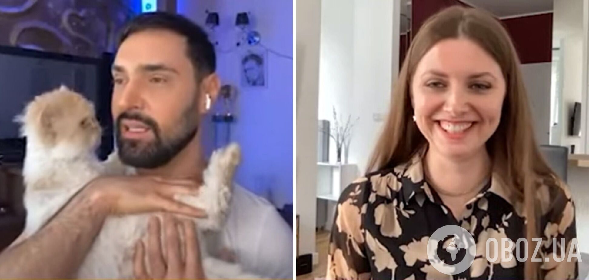 Кот Козловского влез в эфир во время записи интервью и рассмешил ведущую. Видео