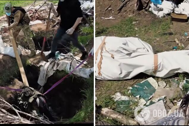 У пилота были перерезаны стропы: на Харьковщине собрали тела 63 погибших российских оккупантов. Видео 18+