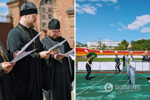 У Росії священники провели змагання з метання гранат та збирання автоматів. Фото