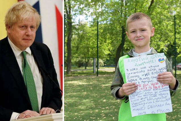Мальчик, который потерял родителей в Мариуполе, написал трогательное письмо Борису Джонсону