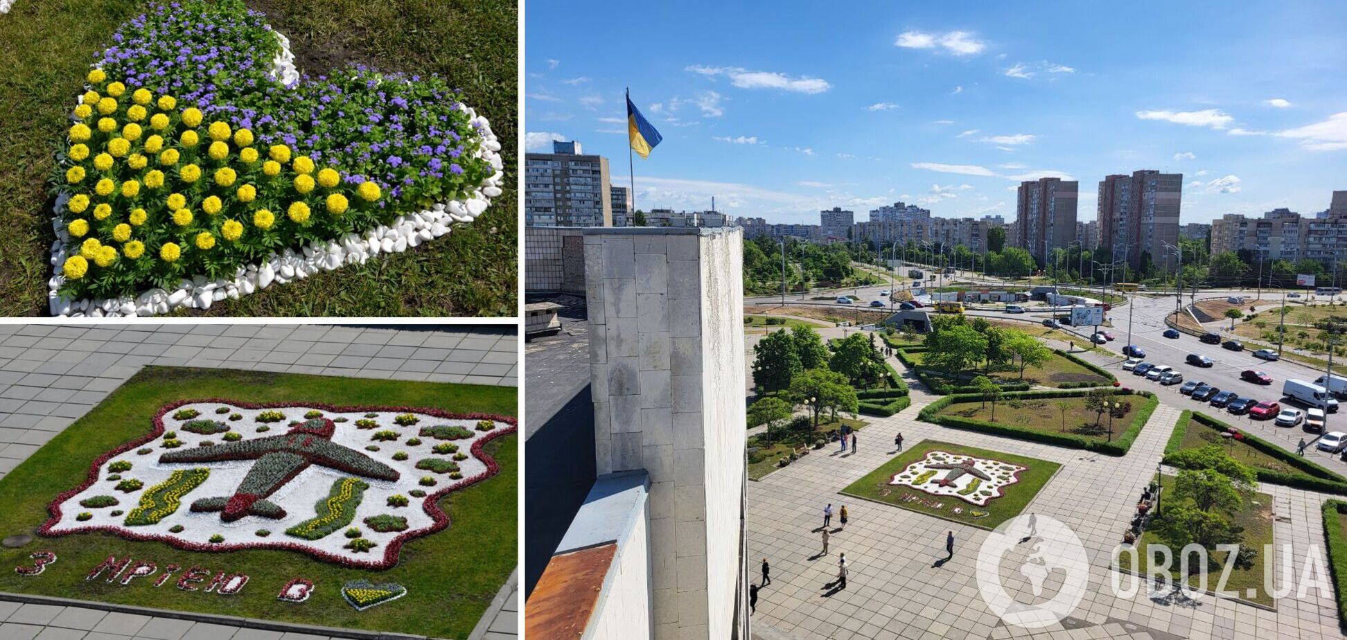 Клумбу создавали на протяжении недели.