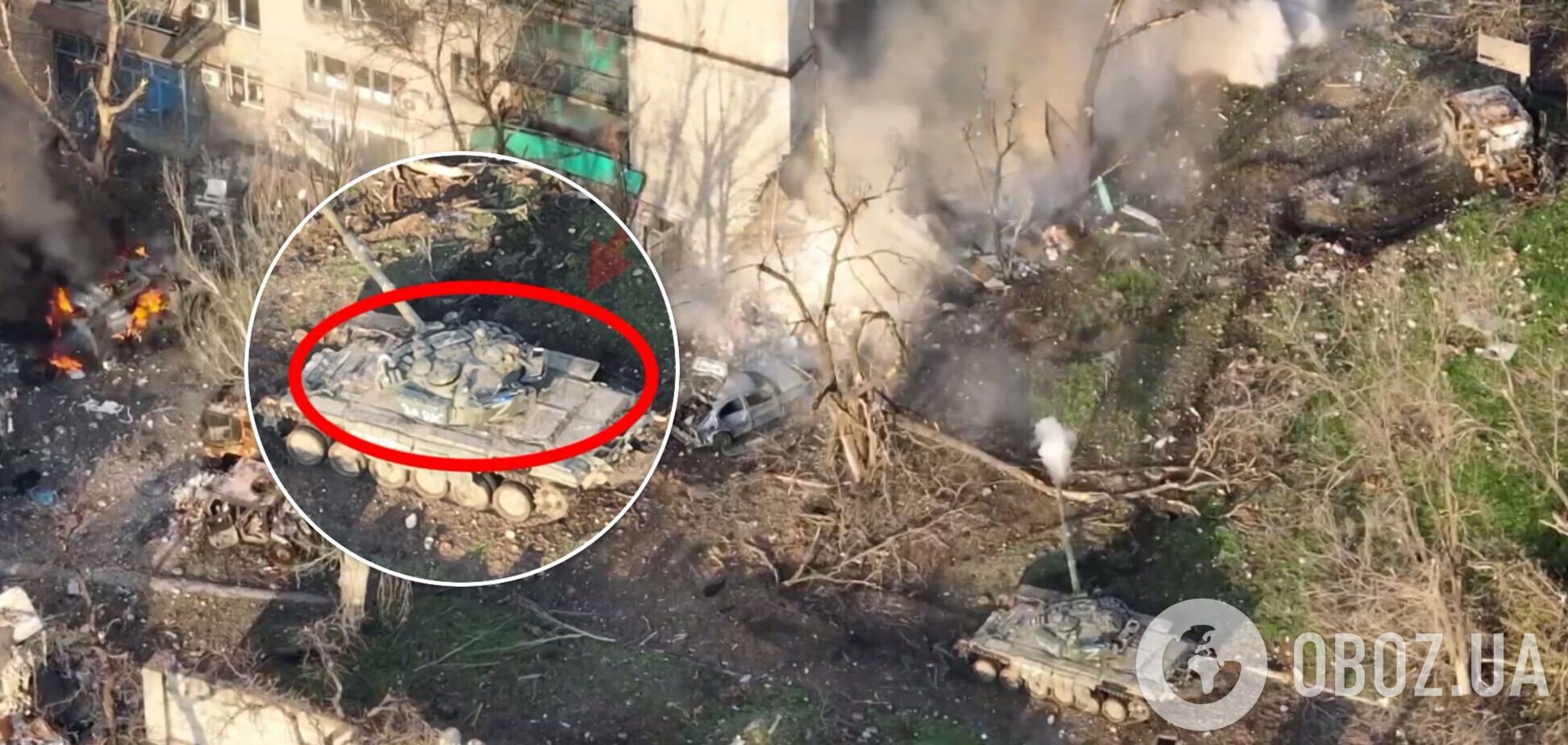 Танк оккупантов обстрелял в упор жилой дом в Мариуполе. Видео